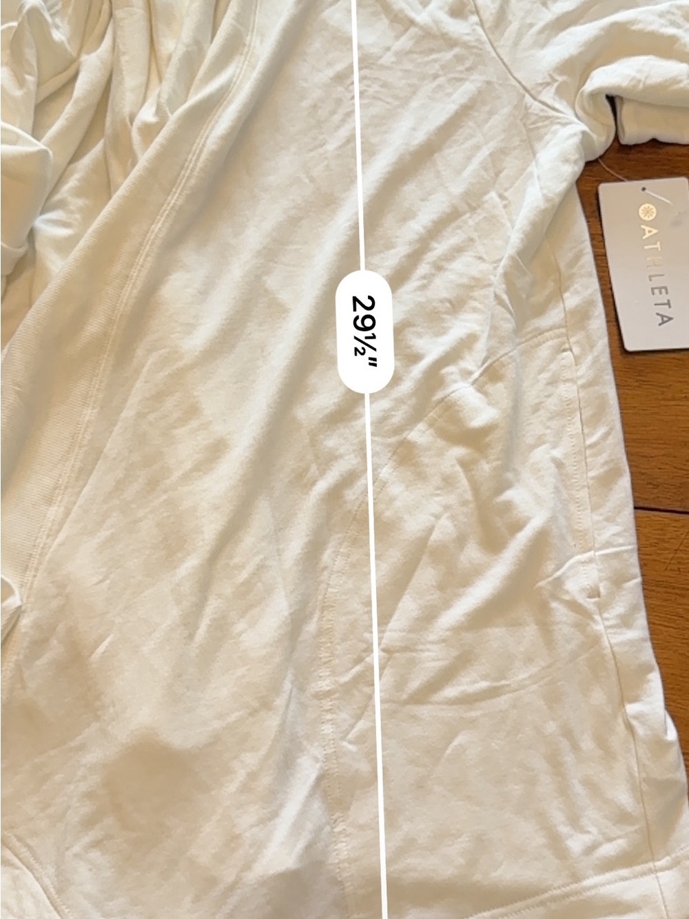 Athleta Pranayama Wrap Cardigan Womens Large White Open Front TENCEL Modal NWT - Picture 9 of 13